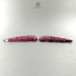 Ruby Gemstone Carving: Natural Untreated Unheated Red Ruby Hand Carved Angel Wings Pair For Jewelry