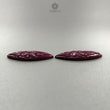 Ruby Gemstone Carving : 55.10cts Natural Untreated Unheated Red Ruby Hand Carved Marquise Shape 36*18mm Pair