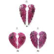 Ruby Gemstone Carving: Natural Untreated Unheated Red Ruby Hand Carved Angel Wings Pair For Jewelry