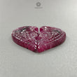 Ruby Gemstone Carving: Natural Untreated Unheated Red Ruby Hand Carved Angel Wings Pair For Jewelry