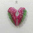 Ruby Gemstone Carving: Natural Untreated Unheated Red Ruby Hand Carved Angel Wings Butterfly Pair For Jewelry