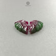 Ruby Gemstone Carving: Natural Untreated Unheated Red Ruby Hand Carved Angel Wings Butterfly Pair For Jewelry