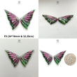 Ruby Gemstone Carving: Natural Untreated Unheated Red Ruby Hand Carved Angel Wings Butterfly Pair For Jewelry