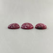 Ruby Gemstone Carving: 73.60cts Natural Untreated Unheated Red Ruby Hand Carved Pear Shape 24*18mm - 26.5*19mm 3pcs Set July Birthstone