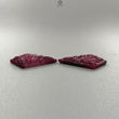 Ruby Gemstone Carving : 56.10cts Natural Untreated Unheated Red Ruby Hand Carved Pear Shape 34*22mm Pair