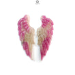 Zoisite Ruby Gemstone Carving: 49.40cts Natural Untreated Pink Ruby Hand Carved Angel Wings 52*19mm Pair for Jewelry July Birthstone