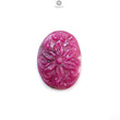 Ruby Gemstone Carving: Natural Untreated Unheated Red Ruby Hand Carved Pear, Oval Shape 1pc for Jewelry July Birthstone