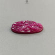 Ruby Gemstone Carving: Natural Untreated Unheated Red Ruby Hand Carved Pear, Oval Shape 1pc for Jewelry July Birthstone