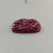 Ruby Gemstone Carving: Natural Untreated Unheated Red Ruby Hand Carved Cushion Shape 1pc for Jewelry July Birthstone