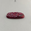 Ruby Gemstone Carving: Natural Untreated Unheated Red Ruby Hand Carved Cushion Shape 1pc for Jewelry July Birthstone