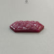 Ruby Gemstone Carving: Natural Untreated Unheated Red Ruby Hand Carved Hexagon, Heart Shape 1pc for Jewelry July Birthstone