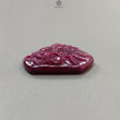 Ruby Gemstone Carving: Natural Untreated Unheated Red Ruby Hand Carved Hexagon, Heart Shape 1pc for Jewelry July Birthstone