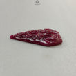 Ruby Gemstone Carving: Natural Untreated Unheated Red Ruby Hand Carved Triangle, Pear Shape 1pc for Jewelry July Birthstone