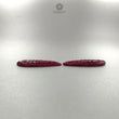 Ruby Gemstone Carving : 64.70cts Natural Untreated Unheated Red Ruby Hand Carved Pear Shape 44*16mm Pair