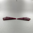 Ruby Gemstone Carving : 68.80cts Natural Untreated Unheated Red Ruby Hand Carved Pear Shape 42*26.5mm Pair