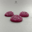 Ruby Gemstone Carving : 64.00cts Natural Untreated Unheated Red Ruby Hand Carved Pear Shape 27*18mm - 32*19.5mm 3pcs Set