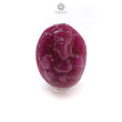 Ruby Gemstone Carving: 27.70cts Natural Untreated Red Ruby Lord Ganesha Idol Shape 18*14.5mm For Jewelry