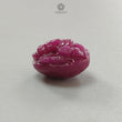 Ruby Gemstone Carving: 27.70cts Natural Untreated Red Ruby Lord Ganesha Idol Shape 18*14.5mm For Jewelry