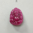 Ruby Gemstone Carving: 27.95cts Natural Untreated Red Ruby Lord Ganesha Idol Shape 19.5*15mm For Jewelry