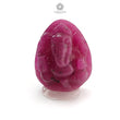 Ruby Gemstone Carving: 30.10cts Natural Untreated Red Ruby Lord Ganesha Idol Shape 21*16.5mm For Jewelry