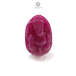 Ruby Gemstone Carving: 30.80cts Natural Untreated Red Ruby Gemstone July Birthstone Lord Ganesha Idol Shape 21.5*14.5 For Jewelry