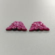 Ruby Gemstone Carving : 35.50cts Natural Untreated Unheated Red Ruby Hand Carved Uneven Shape 19*26mm Pair