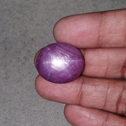 Star Ruby Gemstone Cabochon : 44.70cts Natural Untreated Red 6Ray Star Ruby Oval Shape 23*19mm