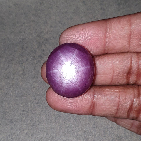 Star Ruby Gemstone Cabochon : 94.70cts Natural Untreated Red 6Ray Star Ruby Oval Shape 26*23mm