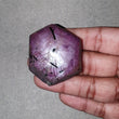 Star Ruby With Black Rutile Gemstone Wand : 552.20cts Natural Untreated Unheated Star Ruby Hexagon Shape Specimen 49*40mm