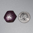 Star Ruby With Black Rutile Gemstone Wand : Natural Untreated Unheated Star Ruby Hexagon Shape Specimen
