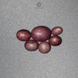 Star Ruby Gemstone Cabochon : 27.10cts Natural Untreated Unheated Ruby Oval Shape 7.5*5.5mm - 13*10.5mm 6pcs Lot