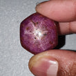 Star Ruby Gemstone Wand Specimen : 83.30cts Natural Untreated Unheated Red Ruby Hexagon 23*20mm 1pc