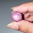 Star Ruby Gemstone Wand Specimen : 54.50cts. Natural Untreated Unheated Red 6Ray Johnson Mines Star Ruby Hexagon Shape 15*13mm 1pc