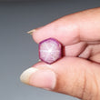 Star Ruby Gemstone Wand Specimen : 16.30cts. Natural Untreated Unheated Red 6Ray Johnson Mines Star Ruby Hexagon Shape 11.5*10mm 1pc