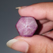 Star Ruby Gemstone Wand Specimen : 62.60cts. Natural Untreated Unheated Red 6Ray Johnson Mines Star Ruby Hexagon Shape 16*15mm 1pc