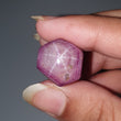 Star Ruby Gemstone Wand Specimen : 67.80cts. Natural Untreated Unheated Red 6Ray Johnson Mines Star Ruby Hexagon Shape 17*14.5mm 1pc