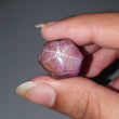 Star Ruby Gemstone Wand Specimen : 74.40cts. Natural Untreated Unheated Red 6Ray Johnson Mines Star Ruby Hexagon Shape 17*15mm 1pc