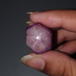 Star Ruby Gemstone Wand Specimen : 95.90cts. Natural Untreated Unheated Red 6Ray Johnson Mines Star Ruby Hexagon Shape 20*17mm 1pc