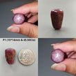 Star Ruby Gemstone Wand Specimen : 45.50cts. Natural Untreated Unheated Red 6Ray Johnson Mines Star Ruby Hexagon Shape 15*14mm 1pc