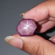 Star Ruby Gemstone Wand Specimen : 62.60cts. Natural Untreated Unheated Red 6Ray Johnson Mines Star Ruby Hexagon Shape 16*13mm 1pc