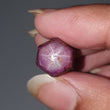 Star Ruby Gemstone Wand Specimen :  30.00cts. Natural Untreated Unheated Red 6Ray Johnson Mines Star Ruby Hexagon Shape 11*9.5mm 1pc