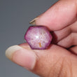 Star Ruby Gemstone Wand Specimen : 31.40cts. Natural Untreated Unheated Red 6Ray Johnson Mines Star Ruby Hexagon Shape 13*11mm 1pc