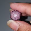 Star Ruby Gemstone Wand Specimen : 37.20cts. Natural Untreated Unheated Red 6Ray Johnson Mines Star Ruby Hexagon Shape 13*12mm 1pc