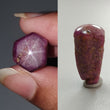 Star Ruby Gemstone Wand Specimen : 38.90cts. Natural Untreated Unheated Red 6Ray Johnson Mines Star Ruby Hexagon Shape 13*12mm 1pc