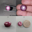 Star Ruby Gemstone Cabochon: 13.50cts - 15.70cts Natural Untreated Unheated Red 6Ray Star Ruby Oval & Round Shape 1pc For Jewelry