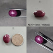 Star Ruby Gemstone Cabochon: 14.90cts - 19.30cts Natural Untreated Unheated Red 6Ray Star Ruby Oval & Round Shape 1pc For Jewelry