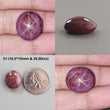 Star Ruby Oval ,Hexagon Cabochon Gemstone : Natural Unheated Star Ruby Oval ,Hexagon Cabochon For Jewelry