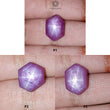 Star Ruby Gemstone Cabochon: Natural Untreated Unheated Red 6Ray Star Ruby Hexagon Shape 1pc for Jewelry