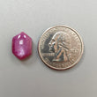 Star Ruby Gemstone Cabochon: Natural Untreated Unheated Red 6Ray Star Ruby Hexagon Shape 1pc for Jewelry