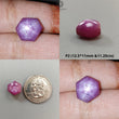 Star Ruby Gemstone Cabochon: Natural Untreated Unheated Red 6Ray Star Ruby Hexagon Shape 1pc for Jewelry